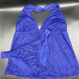 Mossimo two piece halter style tankini, NWT,sz L